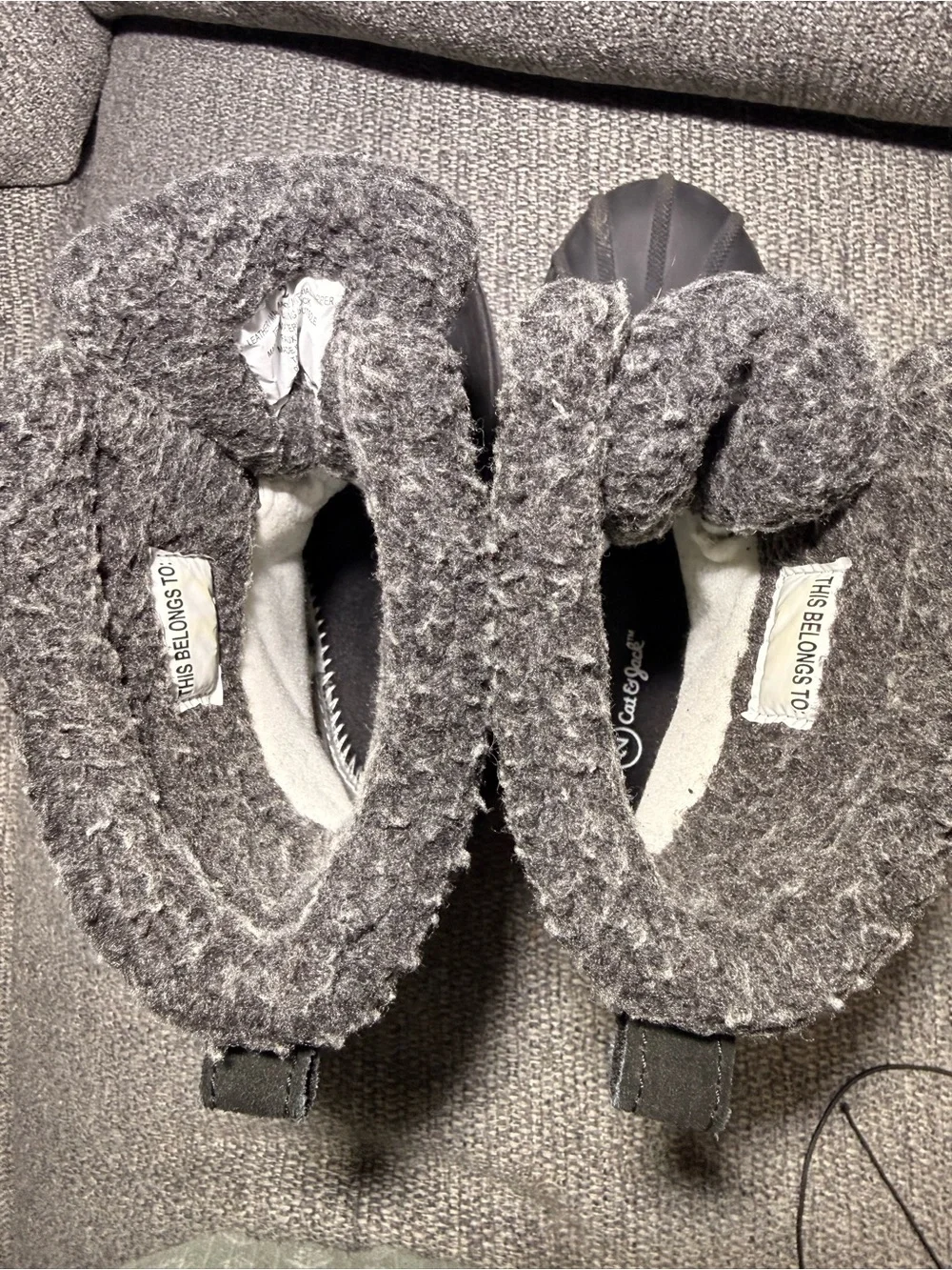 Cat & Jack Kids'  Snow Winter Boots black size 2- NEW